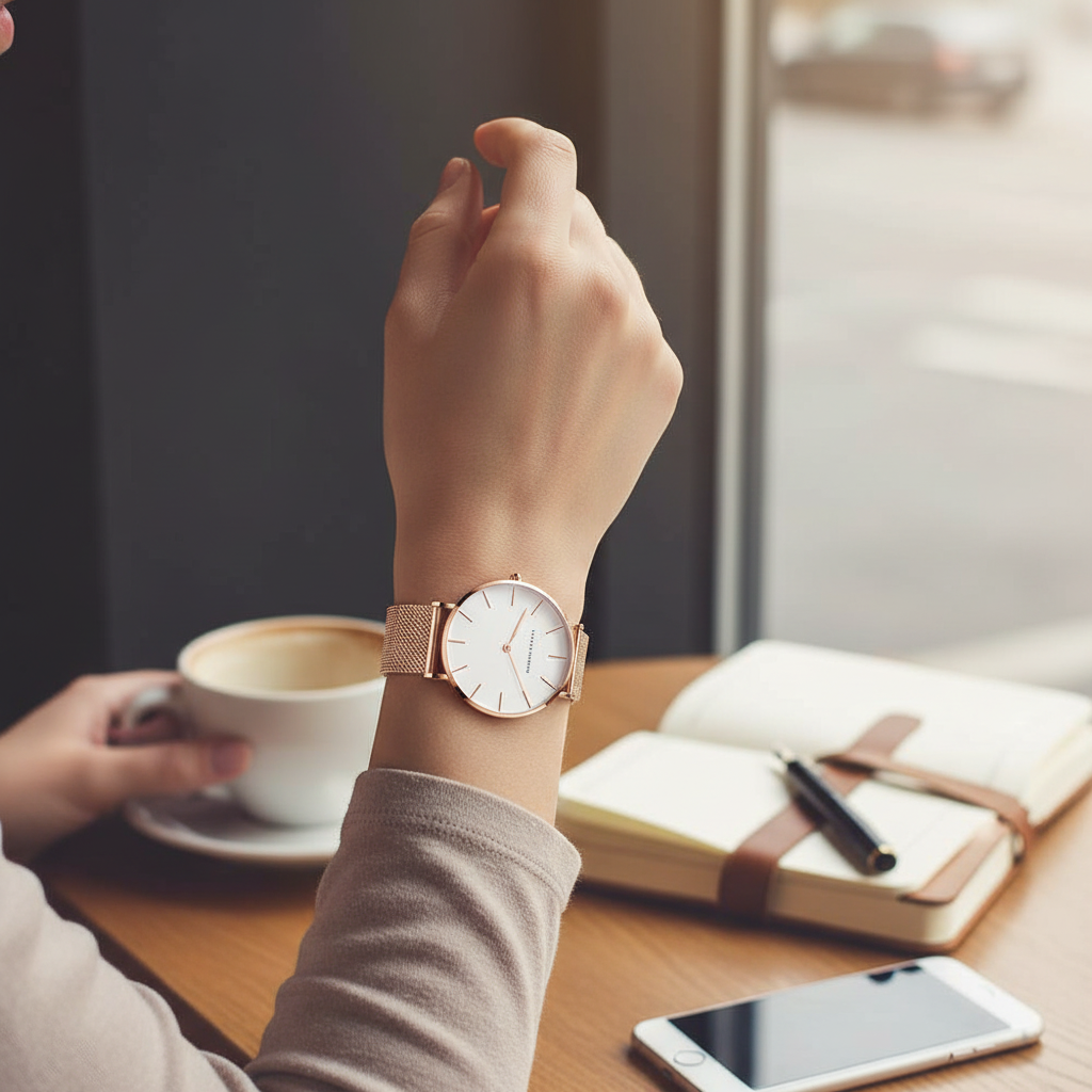 HANNAH MARTIN Brand Quality Stainless Steel Japan Quartz Movement Waterproof Women 36mm Full Rose Gold Ladies Dropshipping Watch