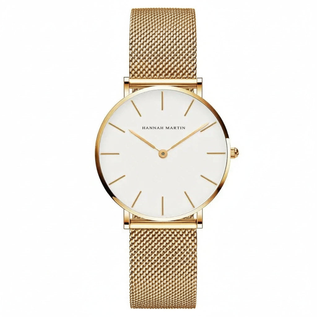 Montre Femme Hannah Martin – 36mm – Quartz Japonais – Acier Inoxydable – Étanche