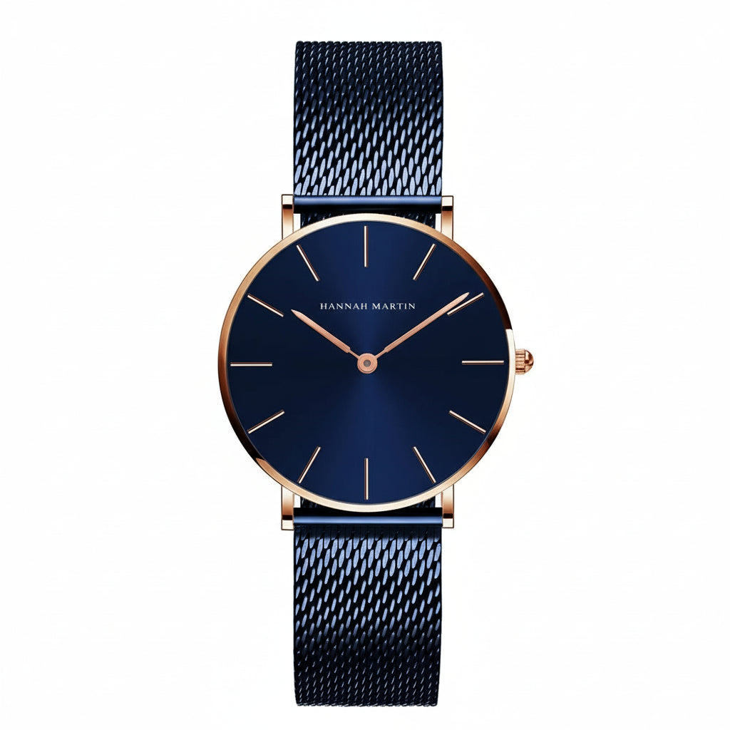 Montre Femme Hannah Martin – 36mm – Quartz Japonais – Acier Inoxydable – Étanche