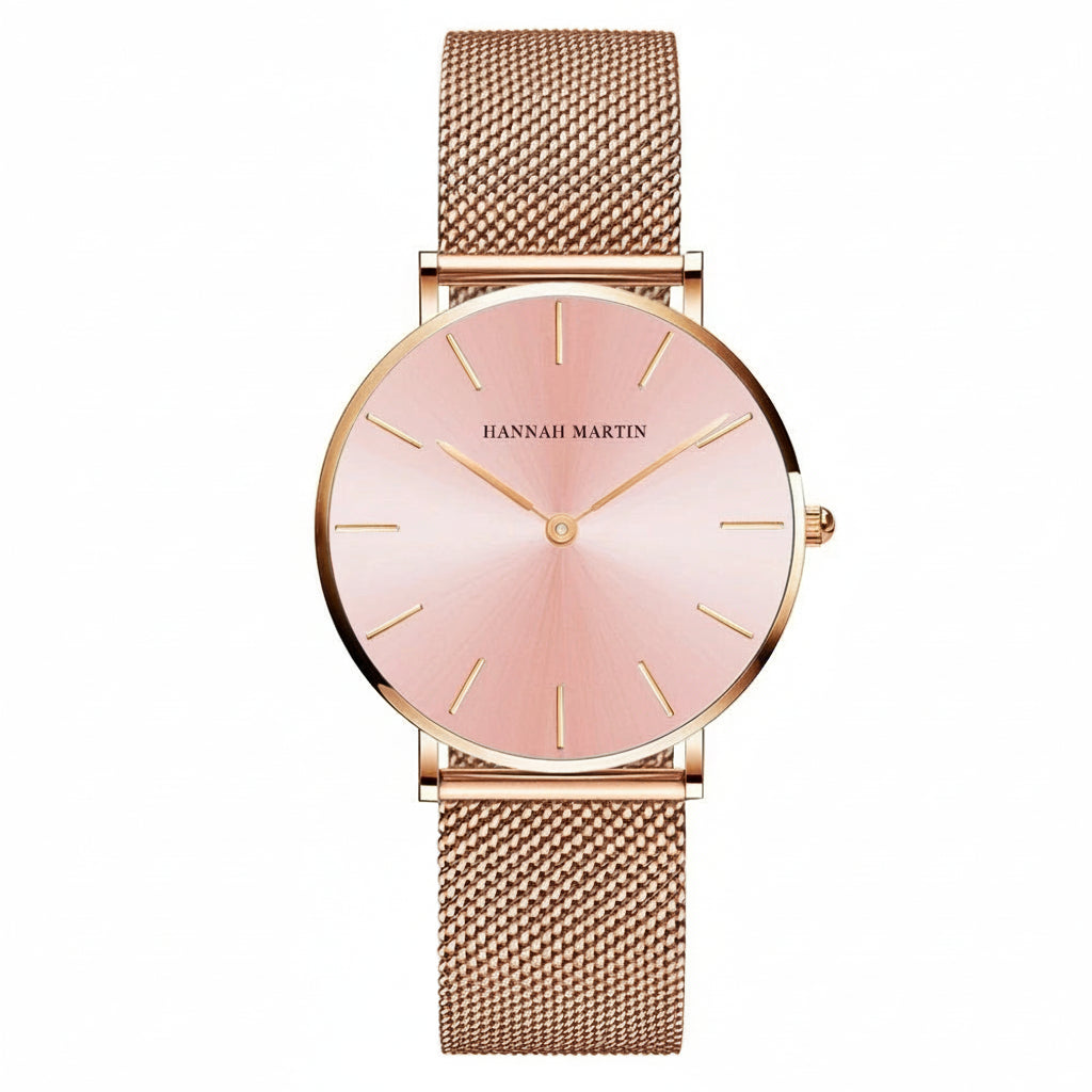Montre Femme Hannah Martin – 36mm – Quartz Japonais – Acier Inoxydable – Étanche