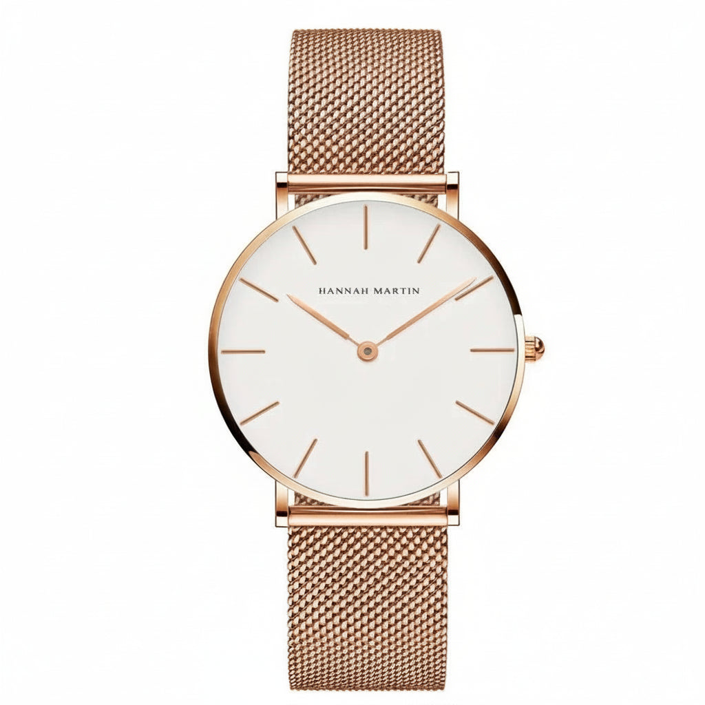 Montre Femme Hannah Martin – 36mm – Quartz Japonais – Acier Inoxydable – Étanche
