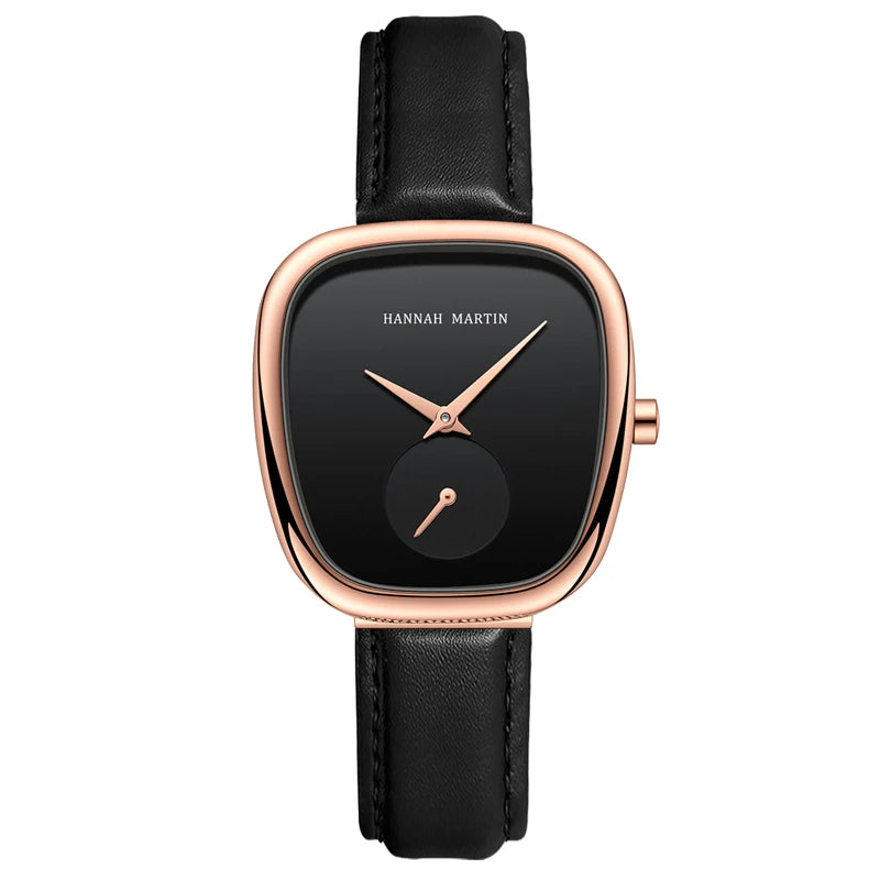 Montre Femme de Luxe Originale Hannah Martin – Mode – Acier Inoxydable – Mouvement Quartz – Étanche – Montre Élégante pour Femme